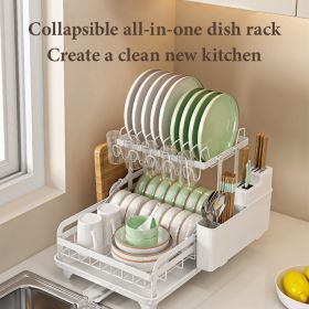 Kitchen Dish Rack (Color: White)